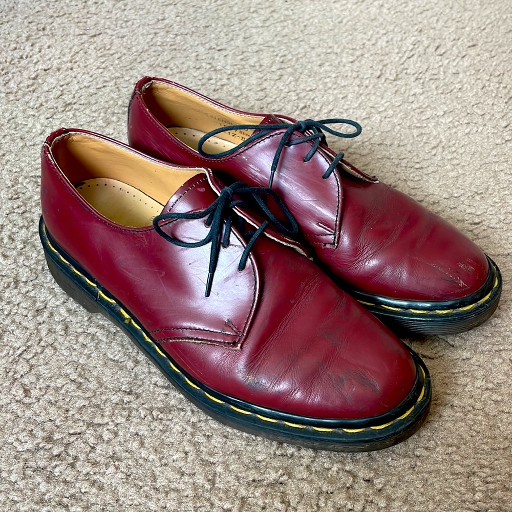 Vintage Cherry Red Ankle Doc Martins